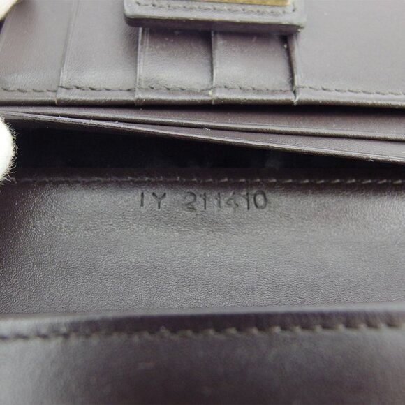 Salvatore Ferragamo Long Wallet Gantini Beige Canvas ?~ Leather USED L3109 - Picture 7 of 7